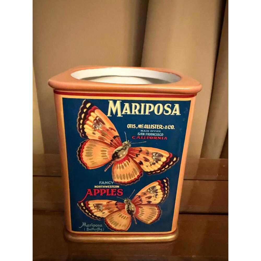 Oneida Mariposa Fancy Apples Ceramic Canister - Picture 8 of 9